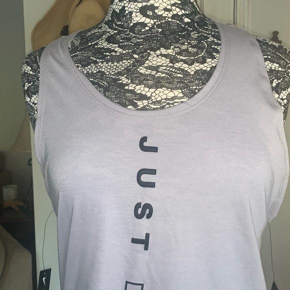 🌺LAST ONE🌺CLOSET CLOSING/MUST GO 🌺NWT NIKE DRY TANK IN GREY & BLACK - Picture 3 of 4
